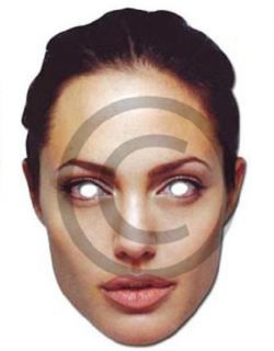 Celebrity Fancy Dress Mask Angelina Jolie Card Mask New