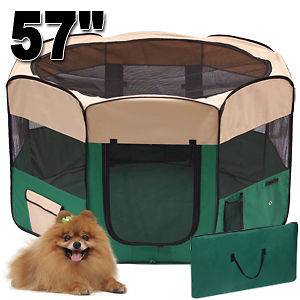 57x57x37 XL 2 Door Soft Pet Playpen Dog Puppy Exercise Crate Pen 
