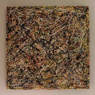   Pollock Inspired Original Drip Painting Abstract Art by Carmen Rowe