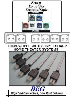 UNIVERSAL AFTERMARKET SONY SHARP 5mm HT SPEAKER CONNECTORS /ROUND 