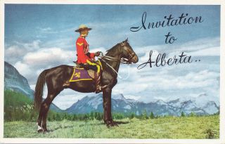 CANADA, RCMP, POSTCARD, ROYAL CANADIAN MOUNTED POLICE, ON HORSE 