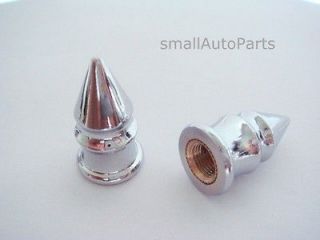 Newly listed (2) Chrome Spike Tire/Wheel Stem Valve CAPS Covers for 