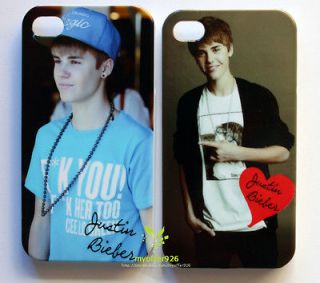 2PCS Justin Bieber Hard Back Case Cover for iphone 4 4S justin bieber 
