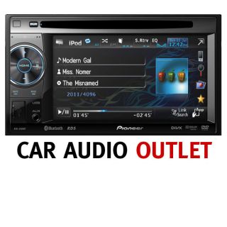 Pioneer AVH 2400BT CD DVD  Aux Car Stereo USB Double 2 Din Screen 