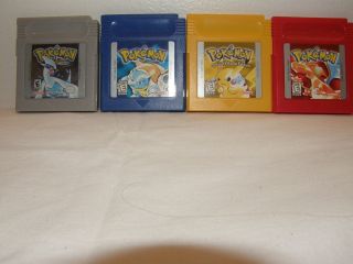   Nintendo Game Boy Games Silver, Spl Pikachu Edition, Red, Blue