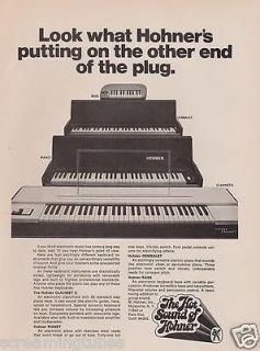   BASS CLAVINET C PIANET CEMBALET ELECTRONIC PIANO KEYBOARD PRINT AD