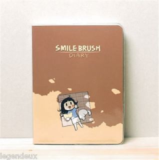 Smile Brush Korean Cartoon Diary Planner Journal Scheduler Organizer 