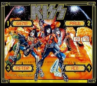 KISS Pinball Machine POSTER 1978 Bally Rare Kiss Army