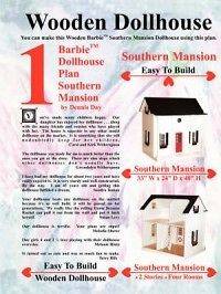 Barbie Dollhouse Plan Southern Mansion NEW