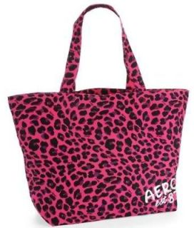 NEW Aeropostale Aero Womens Pink Animal Leopard Spot Print Large 