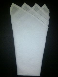 Mens Pre Folded 100% Linen Pocket Squares & Handkerchiefs