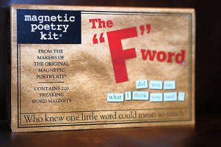 Refrigerator Magnets Magnetic Poetry KitThe F Word