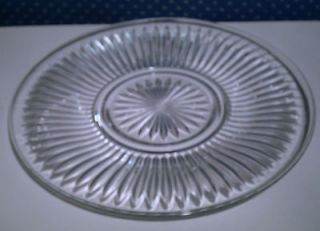 KIG Indonesia Clear Glass Fluted 10 Dinner Plate