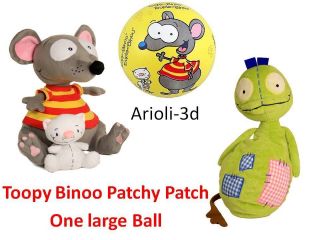 LOT NEW TOOPY 10 AND BINOO 4 + PATCHY PATCH 12 + BALL   PLUSH DOLL 