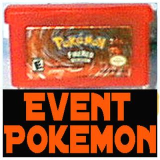 Pokemon Fire Red GBA Firered LOADED Rares MEW Deoxys UNLOCKED 