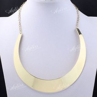 1Pc Polished Metal Choker Collar Chic Necklace Chain Rock Punk Torc 