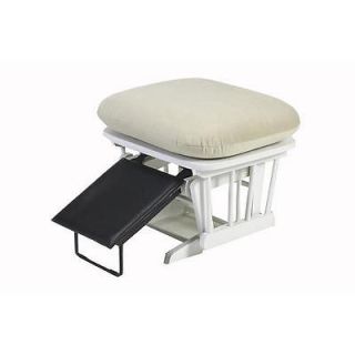 Newly listed Dutailier Nursing Ottoman   White Finish with Micro Sand 