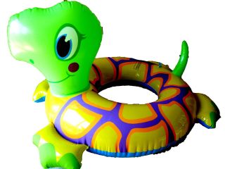 Inflatable, Happy Turtle Swim Ring / Swimming pool equipment, New