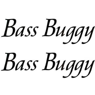 TRACKER MARINE 158041 BLACK BASS BUGGY 16 1/2 INCH BOAT DECAL (PAIR)