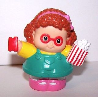 Fisher Price Little People Carnival Maggie With Popcorn & Ticket