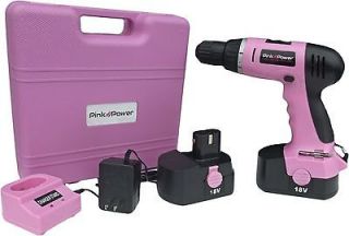 Pink Power 18V Pink Power Drill Kit for Women PP182 Cordless Kit