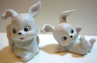 Baby Rabbit Figurines Porcelain Homco