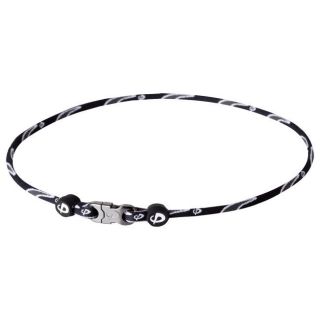 Phiten X30 Razor Titanium Necklace Black/Grey   18 Inch