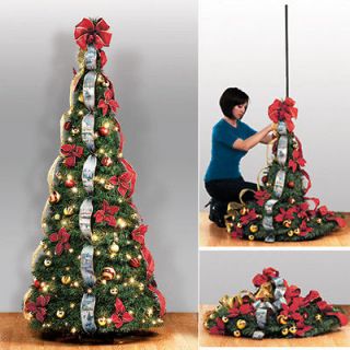   Wondrous Winter pull up tree collapsible pre lit Christmas Tree