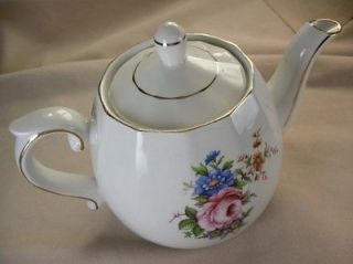 Vintage Teapot ELLGREAVE MADE IN ENGLAND China Porcelain Floral