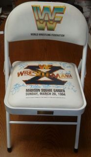 Wrestlemania X Ringside Chair Shawn Michaels & Razor Ramon +5 Signed 