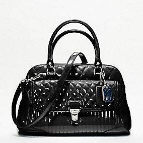   Patent Leather COACH 20721 Handbag POPPY LIQUID GLOSS PUSHLOCK SATCHEL