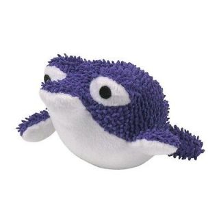 Zanies Primo Pufferfish Plush Squeaker Dog Toy Purple