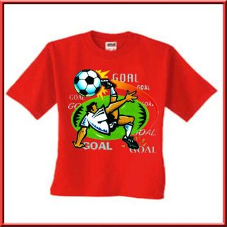 Goal Soccer Player Kicker Ball T Shirts KIDS S, M, & L
