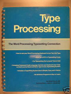 Type Processing How to use Your Word Processor
