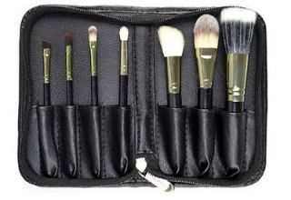 Hot 7pcs Makeup Brush Set Kit and Black Faux Leather Case Brand New35