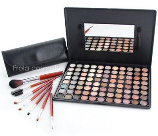 Pro 88 Warm Color Eyeshadow Cosmetic Eye Shadow Palette + 7 pcs Makeup 