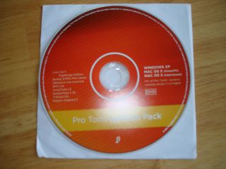 Avid Digidesign Pro Tools Ignition Pack software installation disc