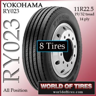   Yokohama RY023 11R22.5 tire semi truck tires 11r225 11225 truck tire