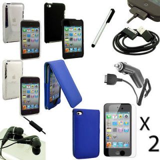   10PC ACCESSORY BLUE CASE BUNDLE FOR APPLE IPOD TOUCH iTOUCH 4th Gen