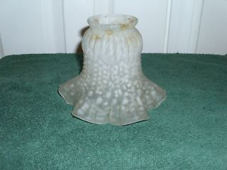 Vintage Frosted Glass Shade with Raised Bubble Pattern & Deep 
