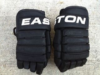 Easton E Pro 14 Pro Stock Hockey Gloves Black Colorado Eagles 059