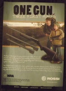 2009 Print Ad ROSSI TRIFECTA Winchester Long Rifle Shotgun Boy on 1st 
