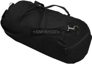 Black Military Heavy Duty Canvas Shoulder Duffle Bag (24 x 12)