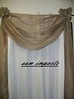 Purple White Sheer Scarf Curtains W Draped Valance NEW