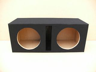 12 Dual Vented Subwoofer Enclosure BLACK 2 Hole Ported Sub Box 3/4 
