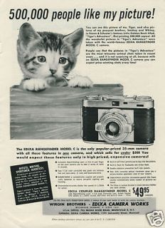 1956 EDIXA Rangefinder C Tigers Adventure Photo Ad