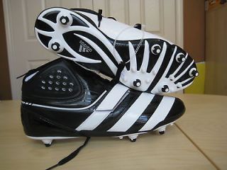   Adidas Malice D Mens Black White American Football Cleats Shoes sz 15
