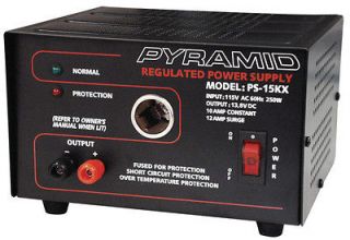 PYRAMID PRO AUDIO PS15K NEW FUSED 10 AMP POWER SUPPLY W/ CIGARETTE 