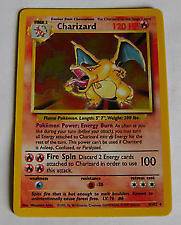 Charizard holographic holo Pokemon Card. RARE. 4/102 Near Mint