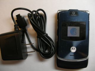 Fair  heavy wear  Motorola V3a RAZR bundled with AC charger for ALLTEL 